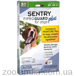 Sentry (Сентрі) FiproGuard Plus - Краплі від бліх, кліщів, вошей для собак 10-20 кг