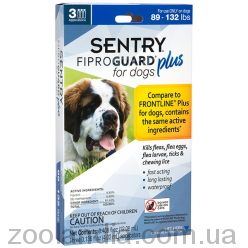 Sentry(Сентри) FiproGuard Plus - Капли от блох, клещей, вшей для собак 40-60 кг