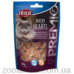 Trixie (Трикси) Лакомство PREMIO Hearts утка и минтай для кошек, 50г