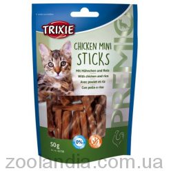 Trixie (Трикси) Лакомство PREMIO Mini Sticks курица и рис для кошек, 50г