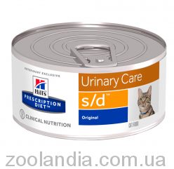 Hill's Wet PD Feline s/d Urinary Care - консервований корм-дієта зі свининою для кішок при захворюванні на сечостатеву систему