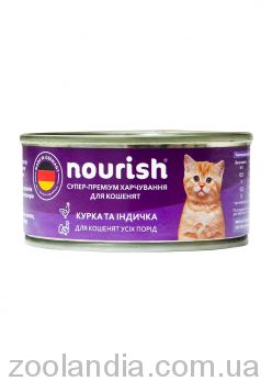 Nourish (Нориш) Консервированный корм для котов (курица/индейка)