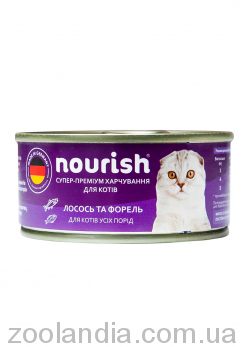 Nourish (Норіш) Консервований корм для котів (лосось/форель)