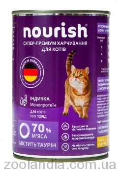 Nourish (Нориш) Консервированный корм для кошек (индейка)