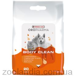 Versele-Laga Oropharma Боді Клин (Body Clean) серветки для собак і котів, що очищають.
