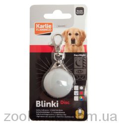 Karlie-Flamingo Blinki Disc Карлі-Фламінго брелок безпеки для собак, що світиться, водонепроникний, білий, 35мм