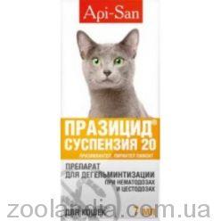 АПИ-САН ПРАЗИЦИД-СУСПЕНЗИЯ СЛАДКАЯ для взрослых кошек 