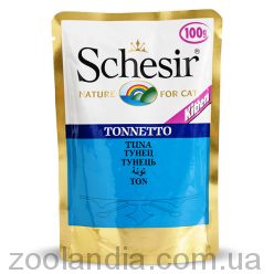 Schesir (Шезир) Тунец для Котят (Tuna Kitten) влажный корм консервы для котят, пауч
