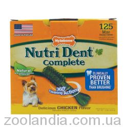 Nylabone Nutri Dent Chicken Mini НІЛАБОН НУТРІ ДЕНТ ЧІКЕН жувальні ласощі для чищення зубів для собак до 4,5 кг, смак курки