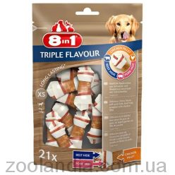 8in1 (8в1) Triple Flavour - Лакомство-косточка жевательная для собак