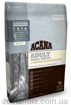 Acana (Акана) Heritage Adult Small Breed - корм для взрослых собак мелких пород