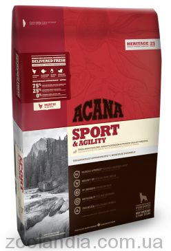 Acana (Акана) Heritage Sport & Agility - корм для взрослых собак с повышенной активностью