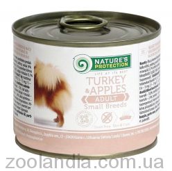 Nature's Protection Adult Small Breeds Turkey&Apples – консервы для взрослых собак малых пород