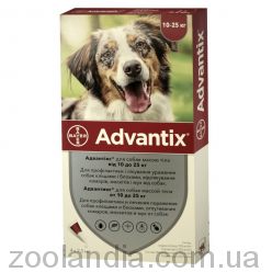 Advantix (Адвантикс) капли против блох, клещей, комаров для собак 10-25 кг (1 пипетка)