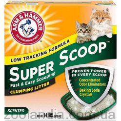 Arm & Hammer (Арм и Хаммер) Super Scoop Clumping Litter Fresh Scent - Наполнитель для кошачьего туалета, суперкомкующийся, с ароматизатором