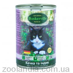 Baskerville (Баскервиль) - Консервированный корм для котов (утка/индейка)