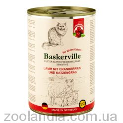 Baskerville (Баскервиль) Sensitive - Консервированный корм для котов (ягненок/клюква)