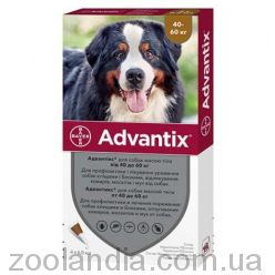 Advantix (Адвантикс) - Капли против блох, клещей, комаров для собак 40-60 кг (1 пипетка)