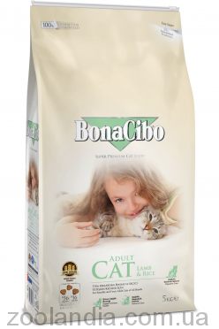 Bonacibo Adult Cat Lamb&Rice (Бонасібо) корм для дорослих котів всіх порід з чутливим шлунком
