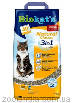 Biokat's (Биокетс) Natural Classic 3in1 - Наполнитель комкующийся для кошачьего туалета