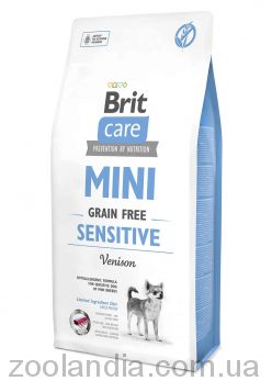 Brit Care (Брит Кеа) Mini Grain Free Sensitive - Беззерновий корм для собак малих порід (оленіна)
