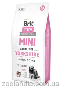 Brit Care (Брит Кеа) Mini Grain Free Yorkshire - Беззерновой корм для йоркширских терьеров (лосось/тунец)