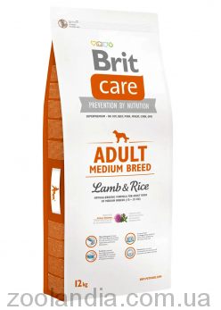 Brit Care (Брит Кеа) Adult Medium Breed Lamb & Rice - Корм для дорослих собак середніх порід (ягня/рис)