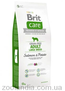 Brit Care (Брит Кеа) Grain-free Adult Large Breed Salmon & Potato - Корм для взрослых собак крупных пород (лосось/картофель)
