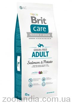 Brit Care (Брит Кеа) Grain-free Adult Salmon & Potato - Беззерновой корм для взрослых собак всех пород (лосось/картофель)