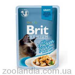Brit Premium Cat pouch (Брит Преміум Кет) - філе курки в соусі (пауч)