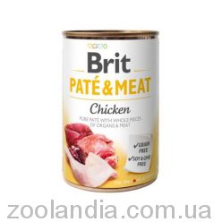 Brit Pate & Meat Chicken - консервы для собак, курица