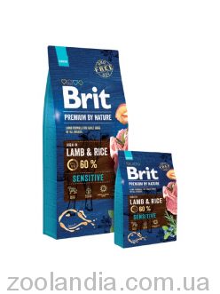 Brit Premium (Брит Премиум) Dog Sensitive Lamb - Корм для взрослых собак с чувствительным пищеварением со вкусом ягненка