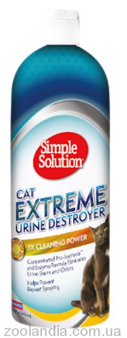Simple Solutions Cat Extreme Urine Destroyer - Засіб для видалення плям та нейтралізації запаху сечі кішок та інших домашніх тварин