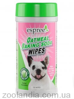 Espree (Эспри) Oatmeal Baking Soda Wipes - Влажные салфетки с пищевой содой для сухой кожи собак