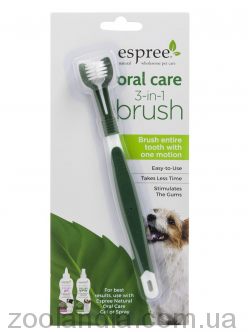 Espree (Еспрі) Oral Care 3 in 1 Brush - Щітка для догляду за зубами та порожниною рота собак 3 в 1