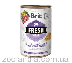 Brit Fresh (Брит Фрэш) Veal Millet – для собак с телятиной и пшеном 400 гр