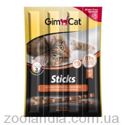 GimСat (ДжимКет) Sticks - Лакомство с лососем и гребешками для кошек
