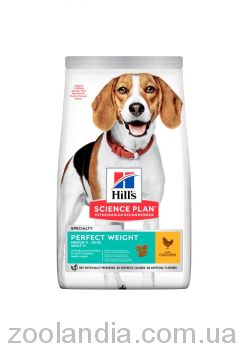 Hills (Хилс) SP Adult Medium Breed Perfect Weightсухой корм с курицей для поддержания идеального веса у взрослых собак средних пород