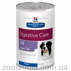Hills Wet Prescription Diet Canine i/d Low Fat - лечебный влажный корм для собак с расстройствами пищеварения