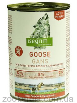 Isegrim (Изегрим) Goose – Консервированный корм для взрослых собак (гусь)