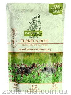 Isegrim (Изегрим) Pouch Roots Junior Turkey & Beef – Консервированный корм для щенков (индейка/говядина)