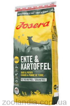 Josera (Йозера) Ente & Kartoffel - Беззерновой корм для взрослых собак (утка, картофель)