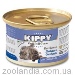 Консервы (Киппи) Kippy Cat паштет, треска и креветки