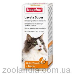 Beaphar (Беафар) Laveta Super Жидкая витаминная добавка для котов при проблемах с шерстью