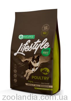 Nature's Protection Lifestyle Poultry Adult All Breeds - сухой беззерновой корм для взрослых собак всех пород (с мясом птицы)