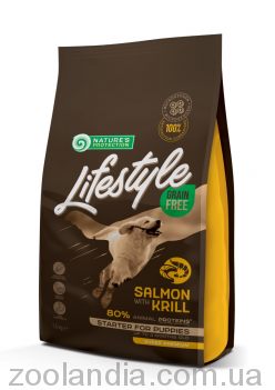 Nature's Protection Lifestyle Grain Free Salmon with krill Starter For Puppies - Сухой беззерновой корм для щенков всех пород (с мясом лосося)