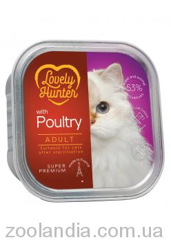 Lovely Hunter (Лавли Хантер) Sterilised with Poultry – Консервированный корм для стерилизованных кошек (птица)