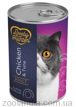 Lovely Hunter (Лавли Хантер) Sterilised with Chicken and Tuna – Консервированный корм для стерилизованных кошек (курица/тунец)