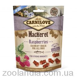 Carnilove (Карнилав) Dog Crunchy Snacks Mackerel with Raspberries Ласки для собак скумбрія, малина