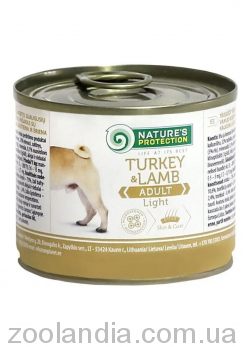Nature's Protection (Нейчерс Протекшн) Adult Light Turkey & Lamb – Консервированный корм для взрослых собак склонных к полноте (индейка/ягненок)